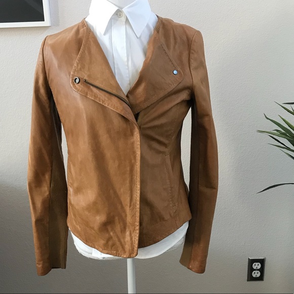 Vince Jackets & Blazers - Vince Leather Jacket Carmel